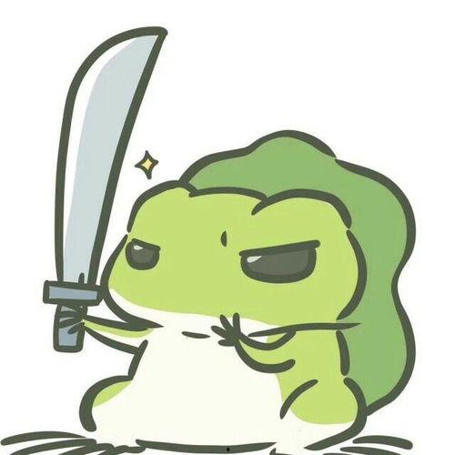 青蛙吃瓜卡通头像,趣味横生的夏日美食时光