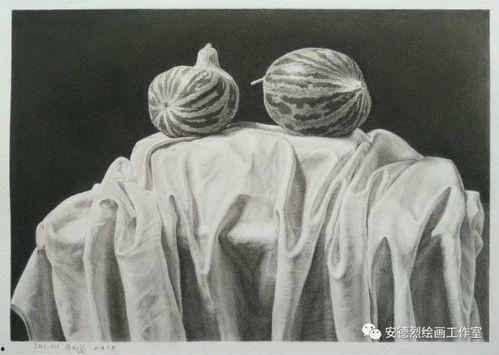 素描吃瓜人画画,捕捉夏日闲适时光的瞬间