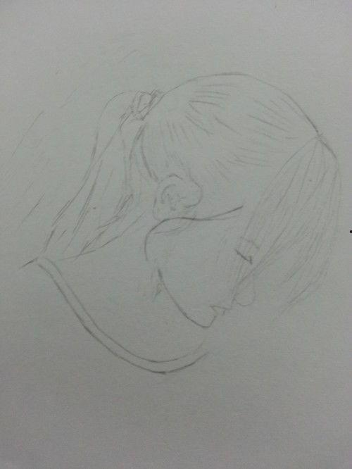 素描吃瓜人画画,捕捉夏日闲适时光的瞬间